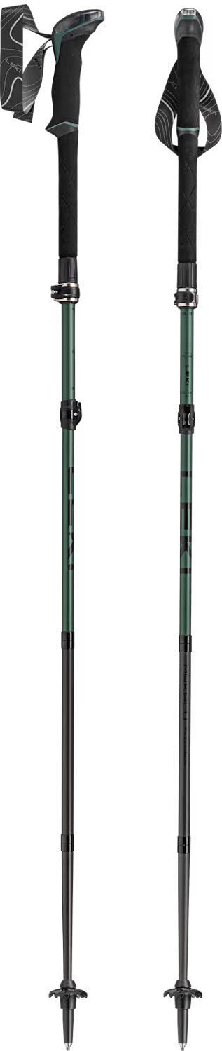 Leki Makalu FX Carbon Unisex Wanderstöcke Trekkingstöcke Faltstöcke grau/grün